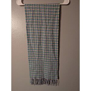 Y2K V. Fraas Cashmink Scarf Pastel Plaid Soft Acrylic Germany 53"x11" VTG